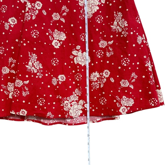 City Triangle Red Floral Print Dress‎ Sweetheart Sundress Party Summer - Picture 9 of 14